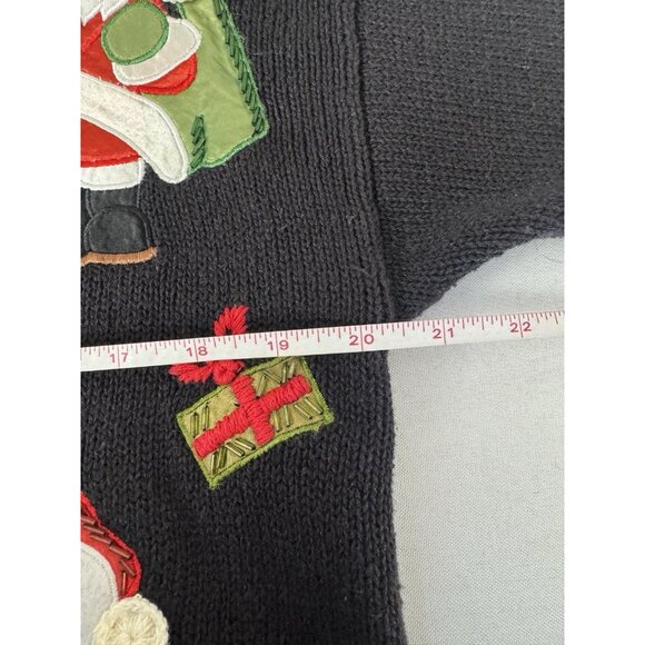 Vintage Nutcracker Women Small Embroidered Santa Ugly Christmas Cardigan Grandma - Picture 7 of 8
